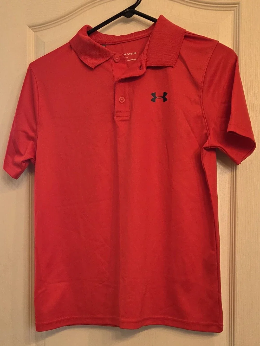 Under Armour Red Polo with Chest Logo KIDS SIZE XL